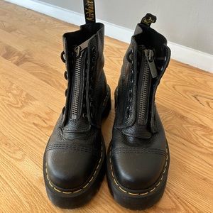 Size 8 - Dr. Martens SINCLAIR MILLED NAPPA LEATHER PLATFORM BOOTS